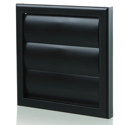 Blauberg Plastic Gravity Shutter Vent - 100mm - Off Black - DECOR155X155-100GBLACK