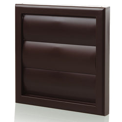 Blauberg Plastic Gravity Shutter Vent-150mm-Brown - DECOR185X185-150GBROWN