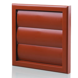 Blauberg Plastic Gravity Shutter Vent - 100mm - Terracotta Brick - DECOR155X155-100GTERRACOTTA