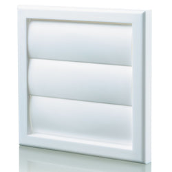 Blauberg Plastic Gravity Shutter Vent-150mm-Brilliant White - DECOR185X185-150GWHITE