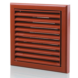 Blauberg Plastic Fixed Blade Grille - 100mm - Terracotta Brick - DECOR155X155-100STERRACOTTA