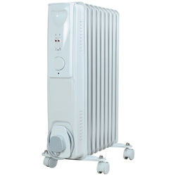 Status 2000W Oil Filled Radiator White Timer