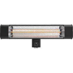 Devola Platinum 1.8kW Wall Mounted Patio Heater with Remote Control IP65 - Black - DVPH18PWMB