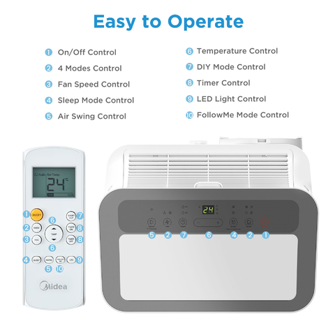 Comfee Portable Air Conditioner 2.6kW 9000 BTU MPPFA-09 Wi-Fi