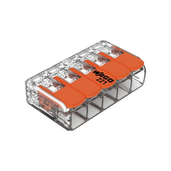 Wago 6mm² Compact Connector 5-Conductors with Operating Levers - 221-615