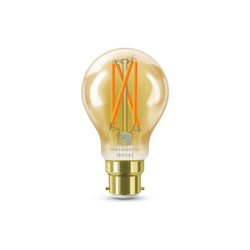 4lite 7W Wiz Connected A60 B22 Filament Bulb Amber Wi-Fi BLE - 4L1-8045