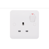 Schneider LWM 1G 13A Double Pole Switched Socket White - GGBL3010D