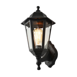 Forum Bianca Up or Down Wall Lantern - Black - CZ-25145-BLK