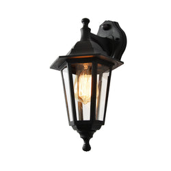 Forum Bianca Wall Lantern with PIR - Black - CZ-25150-BLK