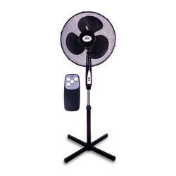 Premiair 40W 16" Pedestal Fan with Remote Black - EH1826BLK