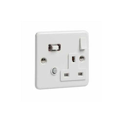 Greenbrook 13A 1-Gang Non-Latching RCD Switched Socket - K21S-WP