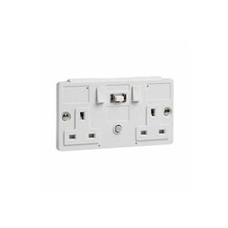 Greenbrook 13A 2-Gang Non-Latching RCD Switched Socket - K22S-WP