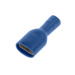 UniCrimp Q-Crimp 6.3mm Female Fully Insulated Push-on Terminals - Blue (Pack of 100) - QBFPO63F