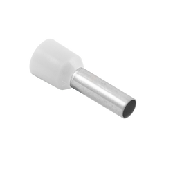 UniCrimp Bootlace Ferrule 0.5mm White French (Pack of 100) - QBFR05