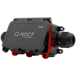 UniCrimp Q-NECT 4 Pole 2 Way 24A IP68 Inline Connection Box QOE8342BLK