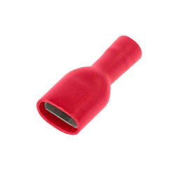 UniCrimp Q-Crimp 2.8 x 0.5mm Fully Insulated Female Push-On Tab - Red (Pack of 100) - QRFPO28F5