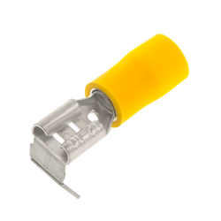 UniCrimp Q-Crimp 6.3mm Male/Female Piggy Back Push-on Terminals - Yellow (Pack of 100) - QYPOA63