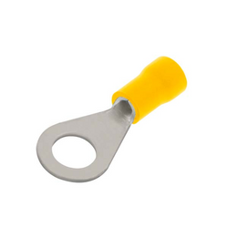 UniCrimp Q-Crimp 10mm Hole Ring Terminal - Yellow (Pack of 100) - QYR10