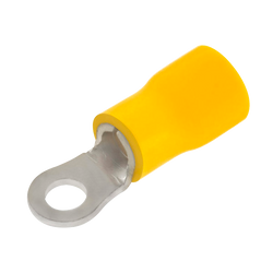 UniCrimp Yellow Ring Terminal - 4mm Hole (Pack of 100) - QYR4