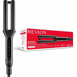 Revlon Double Straight Dual Plate Ceramic Hair Straightener With LCD Display - Black RVST2204UK