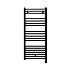 Rointe Elba 500W Wi-Fi Oval Electric Towel Rail 1215mm Black - TELWI50N112