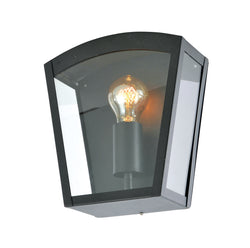 Forum Artemis Curve E27 Box Lantern - Black - ZN-20945-BLK