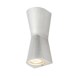 Forum Skye Double Cone GU10 Up/Down Wall Light - Polished Aluminium - ZN-29347-POLALU