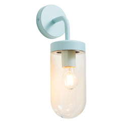 Forum Kew Curved E27 Wall Lantern - Pale Blue - ZN-31809-PBLU