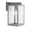 Forum Hestia E27 Glass Panel Box Lantern - Silver - ZN-38205-SIL