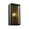 Forum Lighting Cuba Outdoor Box Lantern Wall Light With Brass Mesh Insert - Black - ZN-40002-BLK