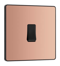 BG Evolve Polished Copper Single Light Switch 20A 16AX 2 Way - PCDCP12B