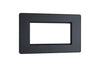 BG Evolve Matt Grey Grid 4 Gang Euro Module Front Plate - PCDMGEMR4B