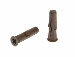 Rawlplug Brown Uno Plugs 7mm x 30mm Card of 48 - RAW68555