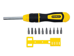 Stanley Tools Multibit Ratchet Screwdriver & 10 Bits - STA068010